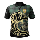 MacLean Hunting Ancient Tartan Polo Shirt Viking Wolf